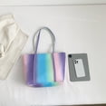thumbnail image 3 of Bolso de mujer para mujer de mano rómbico suave Gran capacidad para regalo (Azul), 3 of 8