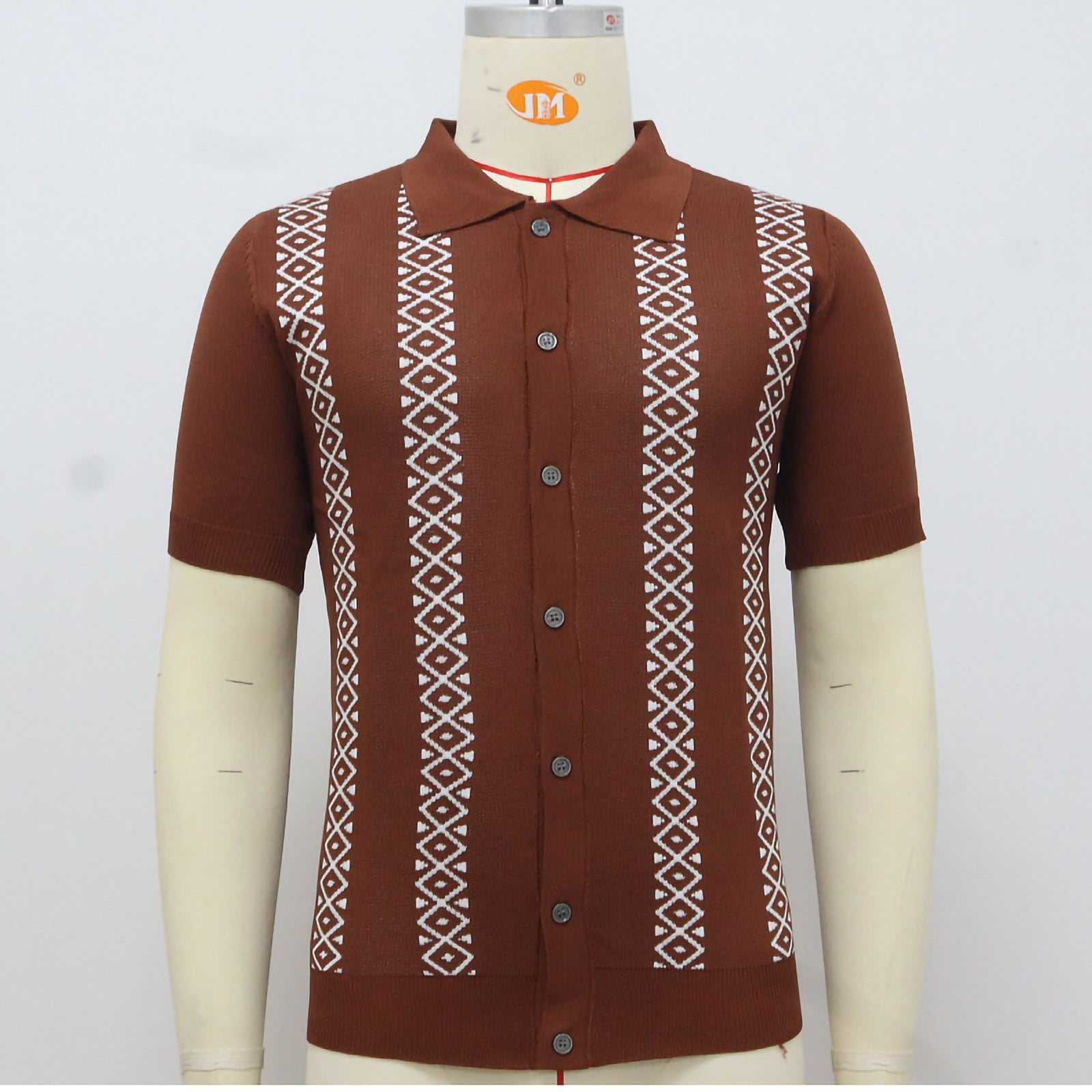 Cardigan en tricot pour homme avec col rabattu pour l