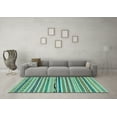 thumbnail image 3 of Ahgly Company Indoor Round Abstract Light Blue Modern Area Rugs, 8' Round, 3 of 4