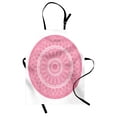 thumbnail image 1 of Pink Mandala Apron, Circular Cosmos Motif with Geometric Culture Lines Colorful Illustration, Unisex Kitchen Bib with Adjustable Neck for Cooking Gardening, Adult Size, Pale Pink White, by Ambesonne, 1 of 4