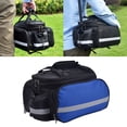 thumbnail image 3 of Bolsa de alforjas para bicicleta, bolsa impermeable para maletero, bolsa trasera para bicicleta, alforjas dobles con cubierta para lluvia para ciclism Azul, 3 of 8