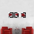 thumbnail image 6 of Canvas Print 3 Pcs Black and White Red Rose Canvas Art Painting Abstract Wall Art Decorations Flower Picture on Canvas for Home Decor Stretched and Framed (16X16inchX3pcs, rose2), 6 of 6