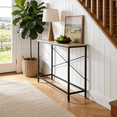thumbnail image 2 of Ktaxon Modern Console Table, 41.3" Narrow Sofa Table TV Stand with Sturdy X Metal Frame in Entryway, Living Room, Hallway, Bedroom, Hotel, Natural, 2 of 7