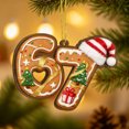 thumbnail image 3 of WKSCLPAI Christmas 67 Ornament 2025, Six Seven Meme Christmas Tree Ornament with Santa Hat Decor, Funny 67 Teen Slang Ornaments, Xmas Tree Decorations, Gag Gifts, #E, 3 of 8