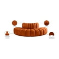 thumbnail image 2 of Meridian Furniture Arc Cognac Velvet Modular Sectional, 2 of 9
