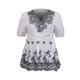 thumbnail image 1 of 982-39 Blusa blanco/azul Cklass 982-39, 1 of 2
