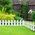 thumbnail image 5 of KALLORY White Plastic 6Pcs Fence Decorations Outdoor for Garden and Courtyard in 19.7x5.1x0.2in, 5 of 8
