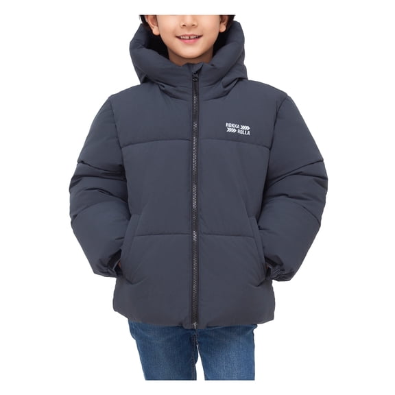 Rokka&Rolla Boys' Boxy Winter Coat Kids' Fleece Lined Jacket