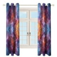 thumbnail image 3 of Kaleidoscope Mandala Colorful Floral Boho Curtains Watercolor Theme Window Curtains Grommet Blackout Drapes for Living Room Bedroom, 3 of 5