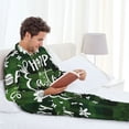 thumbnail image 4 of Salouo Happy Easter Print Button-Front Long Sleeve Pajama Set for Men, Soft 2Pjs Men's Long Sleeve Sleepwear -Large, 4 of 7