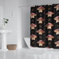 thumbnail image 2 of Red Mushroom Cartoon Black Pattern Shower Curtain 72"x84" ,Bathroom Decorative Shower Curtains Set with 12 Hooks,Modern Waterproof Washable Shower Curtain, 2 of 6