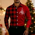 thumbnail image 4 of Lumeqa Christmas Shirts for Men Long Sleeve Button Down Dress Shirt Novelty Hawaiian Tops Ugly Xmas Holiday Party Clothes, 4 of 5