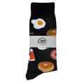 thumbnail image 2 of Men's Breakfast Socks All-Over Size 10-13 Eggs Pancakes Bacon Coffee Black, 2 of 2