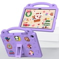 thumbnail image 4 of ELEHOLD Kids Case for Samsung Galaxy Tab A9 Plus EVA Foam Cute Cartoon Case with Built-in Kickstand Shockproof Portable Case for Samsung Galaxy Tab A9+ 11 Inch with DIY Accessories,Lightpurple, 4 of 8