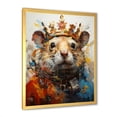thumbnail image 2 of Designart "Regal Yellow Rodent I" Animals Framed Wall Art - Modern Yellow Rodent Entryway Framed Wall Art Print, 2 of 6