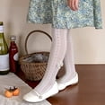 thumbnail image 4 of Zshosam Baby Girls Boys Knee High Socks Cotton Toddlers Cable Knit Tube Ruffled Stockings(White,6-8 Years), 4 of 5