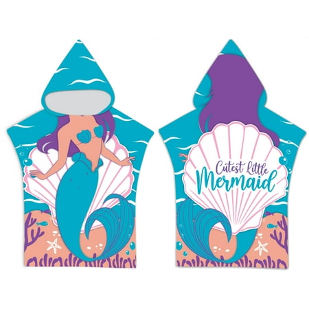High Performance Earth Friendly Kids Hooded Beach Towel - Magical Mermaid