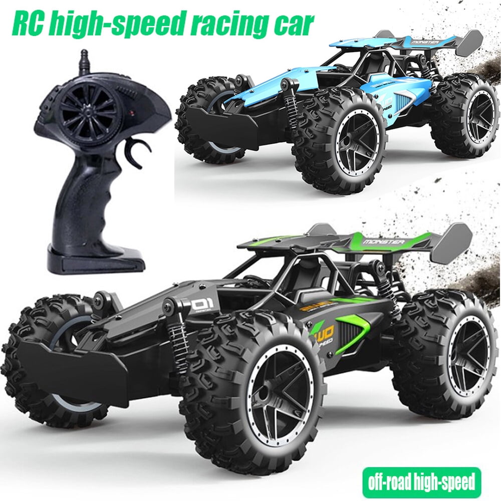 Remote Control Car RC Cars All Terrain Monster Truck, Outdoor 2WD Off Road Hobby RC Truck with 2 Rechargeable Batteries
