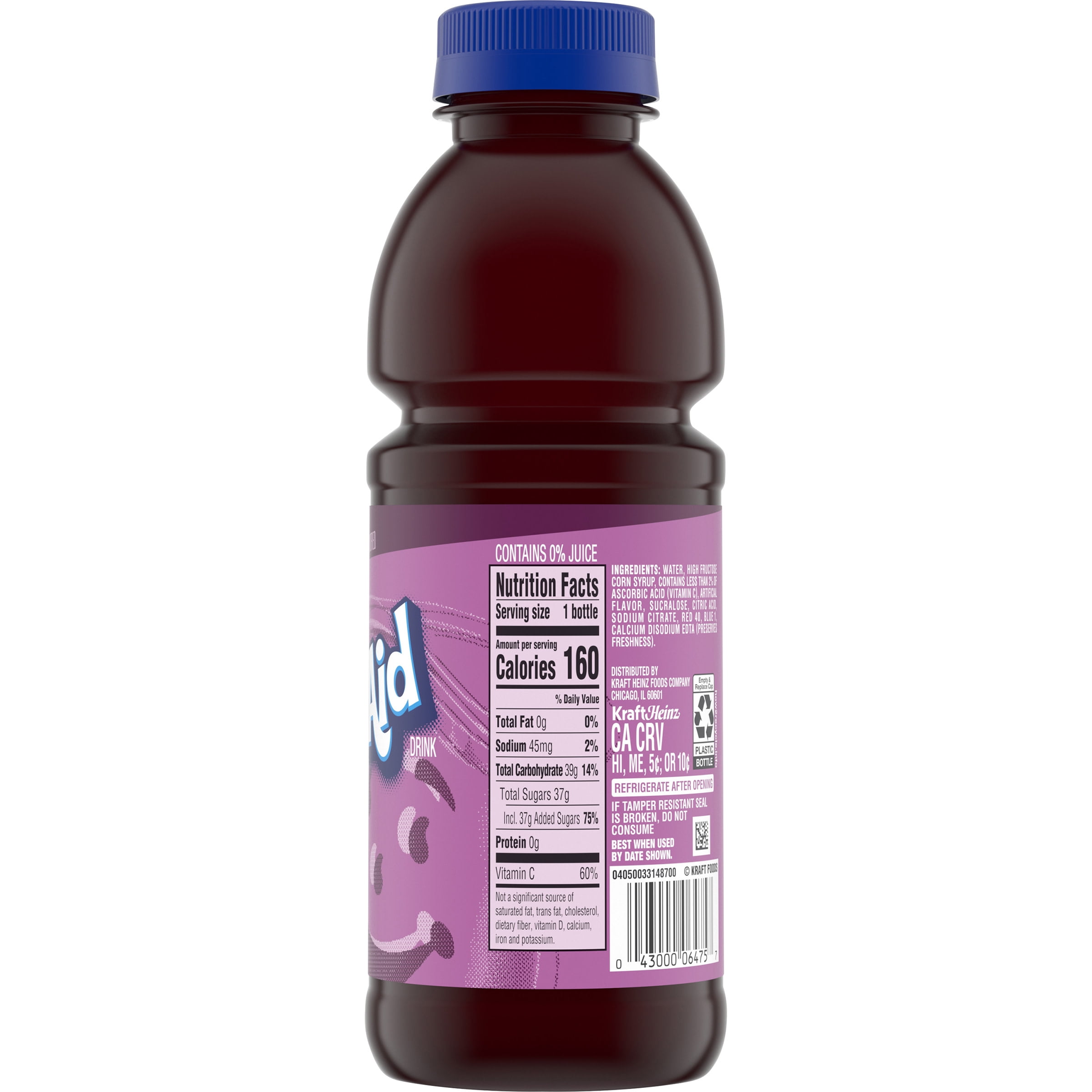Kool-Aid Grape Artificially Flavored Soft Drink, 16 fl oz Bottle