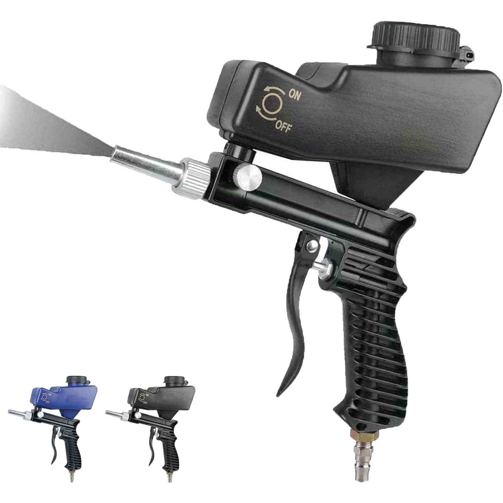Pistolet De Sablage Avec Buse En Inox - Poignée Antidérapante, Connecteur Rapide, Usage Multiple