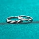 thumbnail image 3 of Anillo de pareja de plata de ley 925 Anillo de moissanita para mujer Regalo de San Valentín Chapado en oro pt950 Meson, 3 of 5