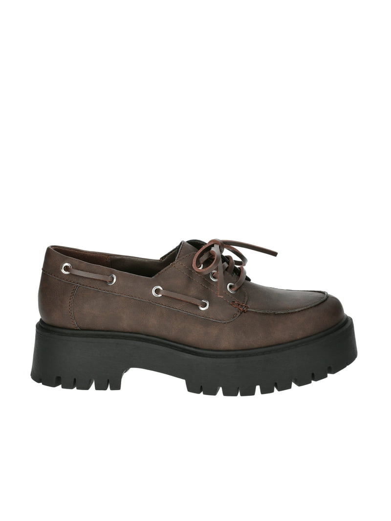 No Boundaries Women's Platform Boat Shoes