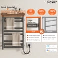 thumbnail image 6 of SIOYIE Smart Heated Towel Rack, 160W Wall-Mounted Electric Towel Warmer with Shelf, 8-Bar, Wi-Fi App Control, 1-24H Timer, 115℉-155℉, Low Carbon Steel, IPX5, Plug-in/Hardwired, Gray, 6 of 9