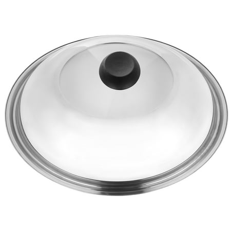 

34cm Multifunctional Cooking Wok Pan Lid Stainless Steel Pan Cover Visible Replaced Lid for Frying Wok Pot Dome Wok Cover