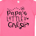 thumbnail image 4 of Inktastic Papa's Little Girl with Hearts Flower and Butterfly Girls Toddler T-Shirt, 4 of 5