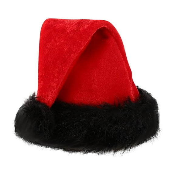 Christmas Hat Stripe Santa Hats Xmas Holiday Hat for Adults Unisex Thicken Santa Hats for Christmas New Year Party,1 Pcs