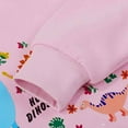 thumbnail image 5 of Girl Cotton Dinosaur Print Sweatshirt Toddler Fall Clothes Long Sleeve Shirt 4T（195）, 5 of 5