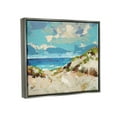 thumbnail image 3 of Stupell Industries Modern Beach Landscape Painting Luster Gray Floating Framed Canvas Print Wall Art, Design by Trevor Copenhaver, 3 of 6