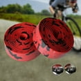 thumbnail image 1 of Cinta De Manillar Bicicleta 2 X Cinta de manillar de corcho para deportes de bicicleta de carretera Tapón de 2 barras negro + rojo, 1 of 9