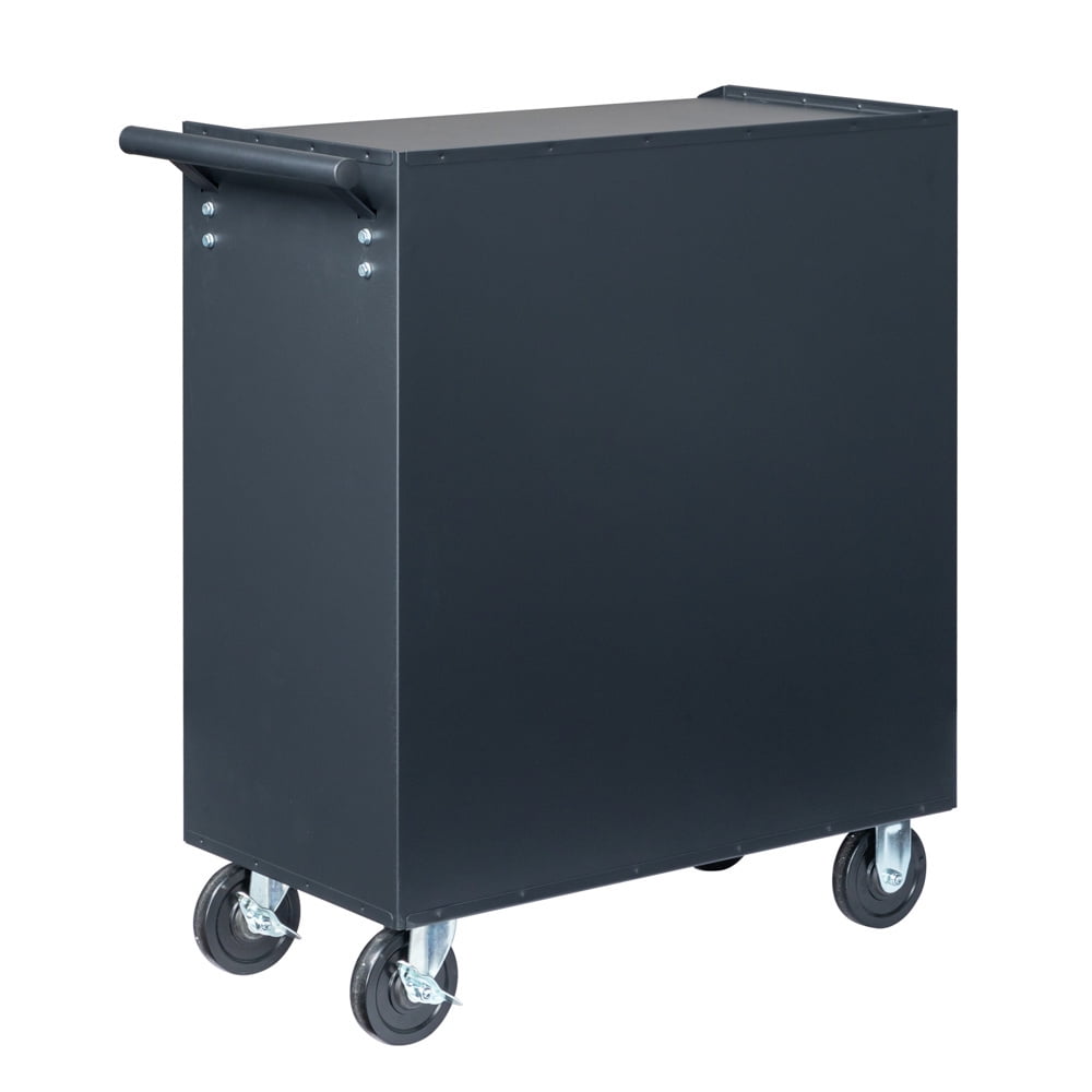 Tcbosik Combined Metal Tool Chest, 9 Drawers Rolling Tool Chest on Wheels, 2 in 1 Detachable Tool Cabinet for Warehouse Garage Workshop, Black