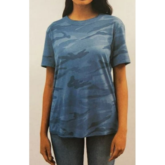Splendid Women's Short Sleeve T-Shirt (Indigo Camo, Small)