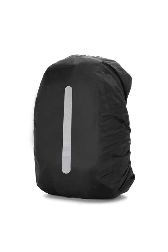 Backpack Rain Cover with 2 Adjustable Cross Buckle Strap (Black 30L)