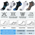 thumbnail image 6 of COOPLUS Mens 10 Pairs Ankle Socks Breathable Comfy Socks Moisture Wicking Tab Casual Socks for Men, 6 of 8