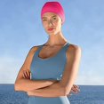 thumbnail image 4 of 2 Piezas Gorros de Natación Elásticos Cómodo Tejido Antideslizante Gorro de Natación Ligero Gorros de Natación para Mujeres Hombres Niños Nadar, 4 of 5