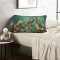 thumbnail image 7 of Binfone Retro Birds Standard Size Pillowcase, Long Staple Pure Cotton Envelope Closure Pillow Cover (Pillow core not included),14"x20", 7 of 7