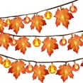 thumbnail image 2 of LED Light String Halloween Yard Decoration Lamp Thanksgiving Party Lighting, 40 LED, 6m, Flash, Leaf, 2 of 9