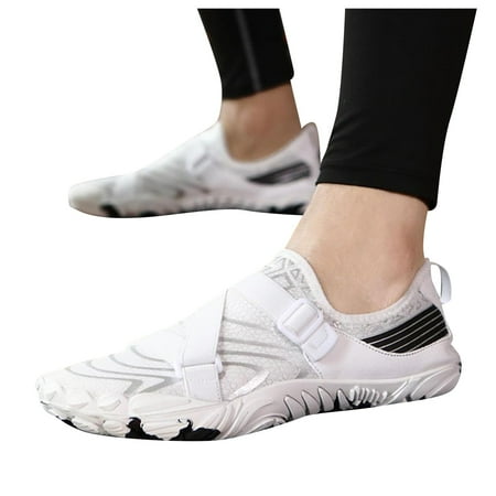 

eileial Water Shoes Barefoot Water Shoes - Quick-Dry Durable Beach Shoes Swim Shoes Aqua Shoes Slip-On(White 11)