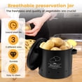 thumbnail image 2 of HLONK 3 Pack Vegetable Storage Tins Metal Onion Garlic Potato Jars Set  Kitchen Canisters Vegetable Keeper Containers with Aerating Holes and Wooden Lid, 2 of 11