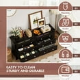 thumbnail image 3 of YESHOMY Dresser for Bedroom,6 Drawer Dressers, Storage Chest of Drawers for Hallway,Living Room, Entryway, Dark Brown, 3 of 7