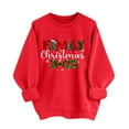 thumbnail image 4 of Merry Christmas Sweatshirts Womens Crewneck Christmas Printed Shirts Loose Long Sleeve Blouses Casual Xmas Sweatshirt Holiday Party Pullover Sweater Tops XL, 4 of 8