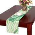thumbnail image 2 of MKHERT Green Leaves Table Runner for Kitchen Wedding Party Home Decor 14x72 inch, 2 of 4