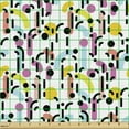 thumbnail image 2 of Abstract Sofa Upholstery Fabric by the Yard, Colorful Modern Artistry Numerous Geometrical Entertaining Models Pattern, Decorative Fabric for DIY and Home Accents, White Multicolor by Ambesonne, 2 of 5