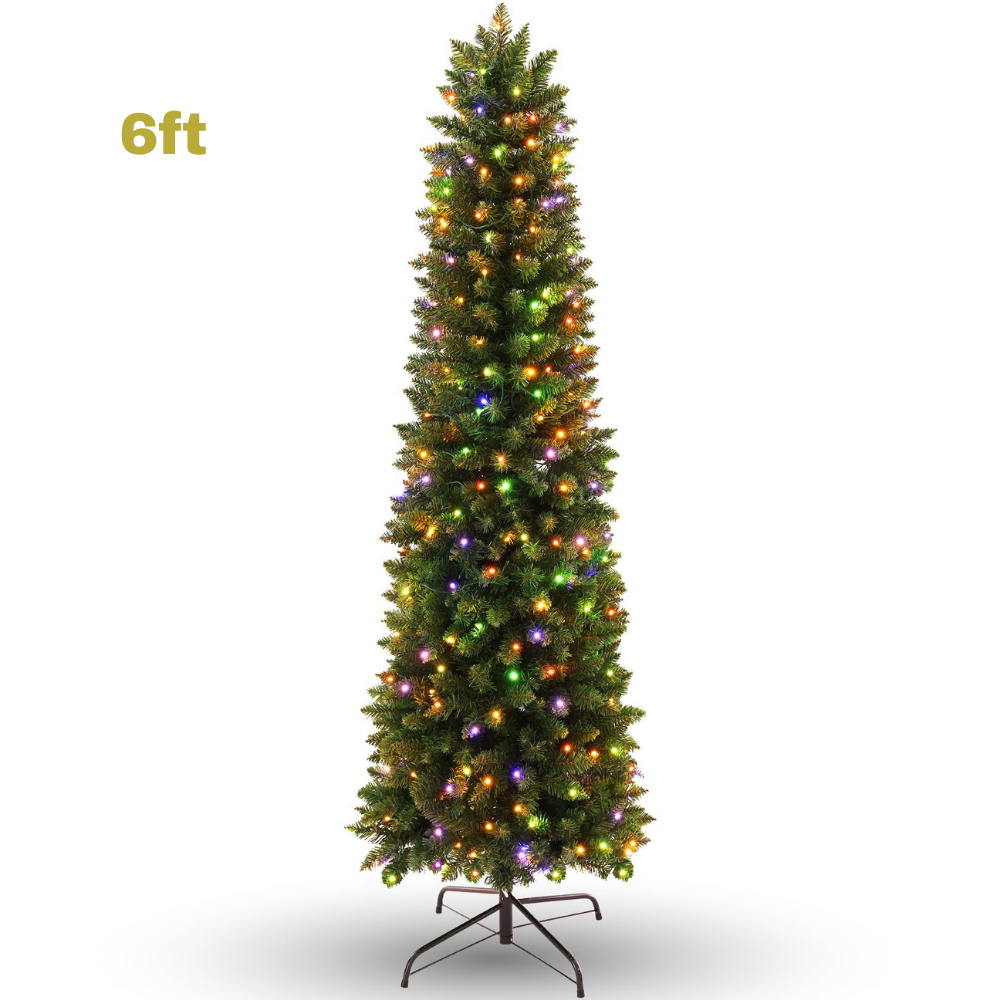 Legooin 6 Ft Pre-Lit Pencil Christmas Tree photo 1