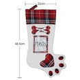 thumbnail image 3 of Fiudx Ofertas flash Artículos en oferta Calcetines a cuadros rojos y negros de Navidad, bolsa de regalo, decoraciones para árboles de Navidad, 3 of 3