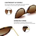 thumbnail image 4 of Gafas de sol SUNGAIT Vintage Round para mujer y hombre, color ámbar y marrón, 4 of 6