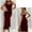 Wine, variant on Kiplyki Fall Home Trends Women's Pajama Nightgown Lace Patchwork Suspender Skirt Sleeping Skirt Long Nightdress